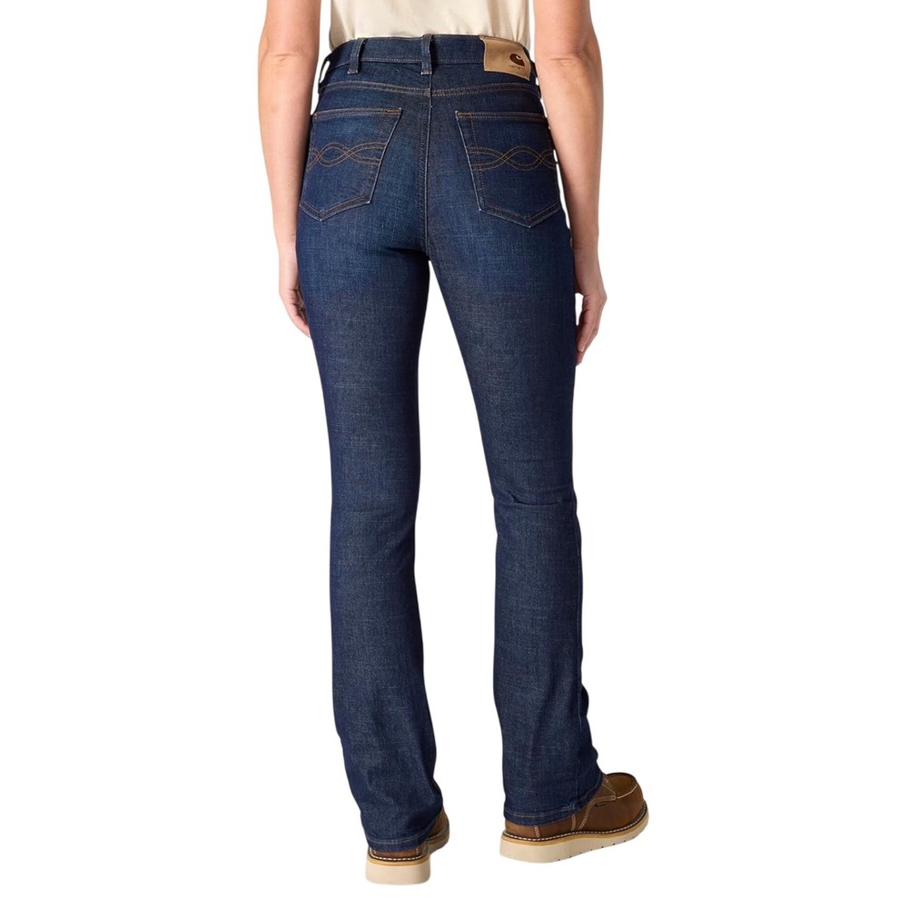 Carhartt Women Size 22 Tiller High Rise Bootcut Jeans Dark Wash 107487-HQ4
